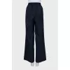 Blue palazzo pants with elastic