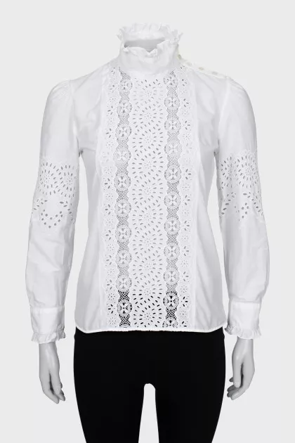 White fitted blouse