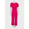 Pink draped jumpsuit