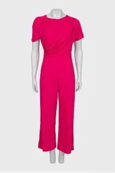 Pink draped jumpsuit