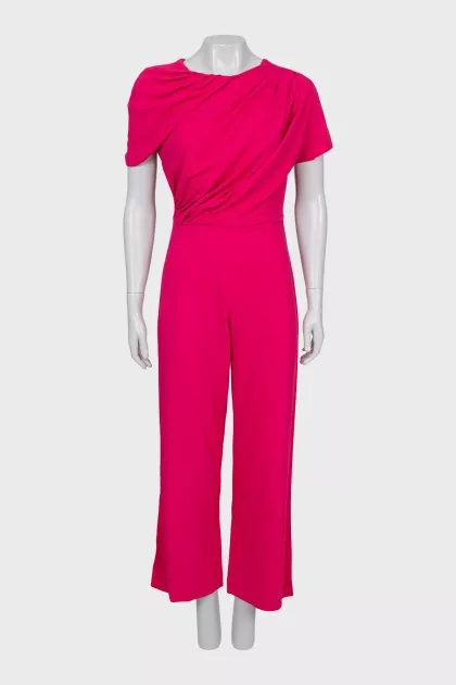 Pink draped jumpsuit