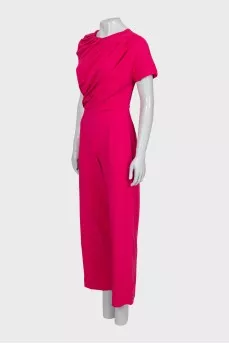 Pink draped jumpsuit