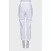 Straight trousers with elastic