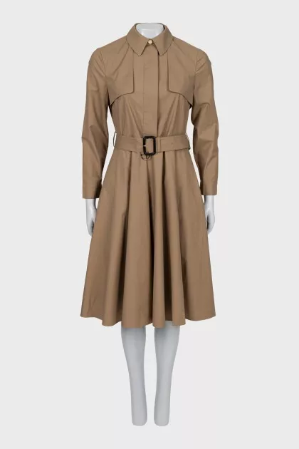 Brown long sleeve dress