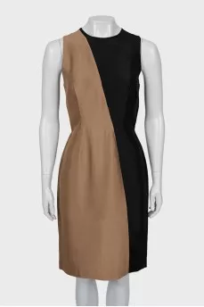 Two-tone sleeveless dress