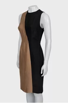 Two-tone sleeveless dress
