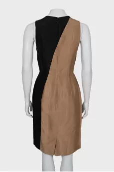 Two-tone sleeveless dress