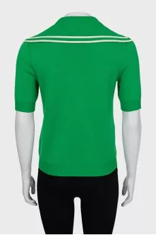 Short sleeve wool sweater