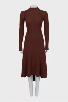 Knitted dress with tie at back