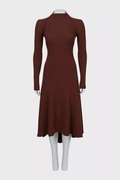 Knitted dress with tie at back