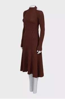 Knitted dress with tie at back
