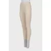Beige high-waisted trousers