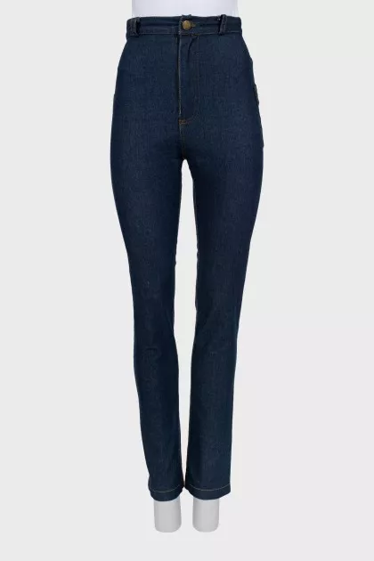 Dark Blue High Waist Jeans