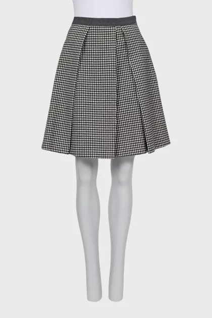 Mini skirt in checkered print