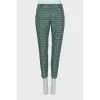 Printed cropped trousers