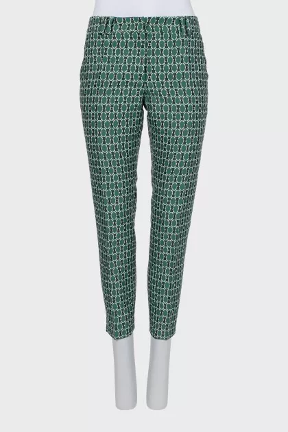 Printed cropped trousers