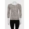 Printed jumper with 3/4 sleeves