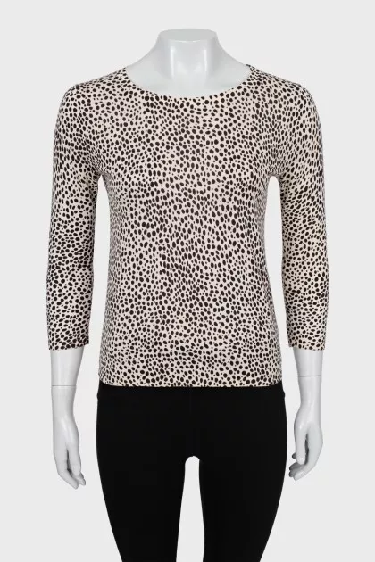 Printed jumper with 3/4 sleeves