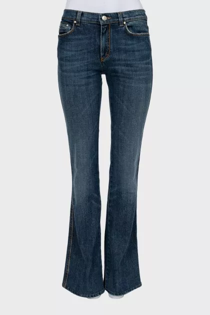 Dark blue flared jeans
