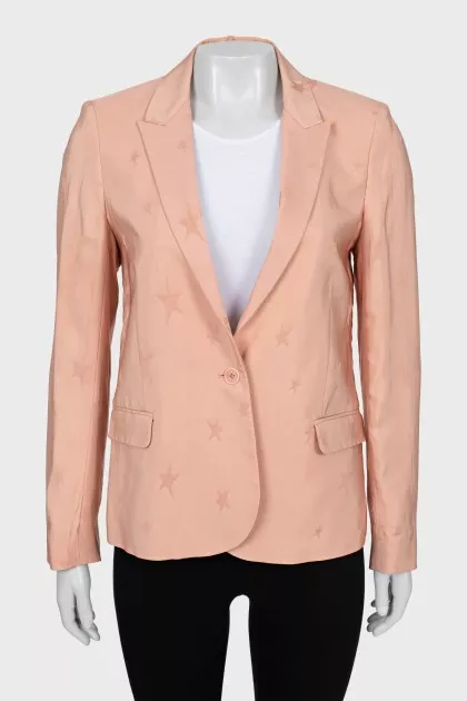 Straight-cut jacket with print