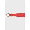 Red belt with gold buckle
