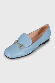 Blue square toe shoes
