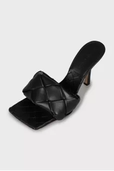 Braided leather sandals