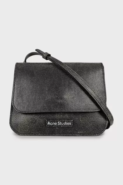 Cracked effect crossbody bag