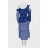 Print dress with tag