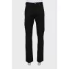 Men's black straight trousers