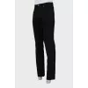 Men's black straight trousers