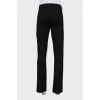 Men's black straight trousers