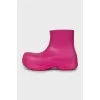 Rubber boots with chunky soles