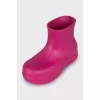 Rubber boots with chunky soles