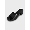 Rubber sandals with brand logo
