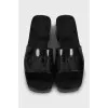 Rubber sandals with brand logo