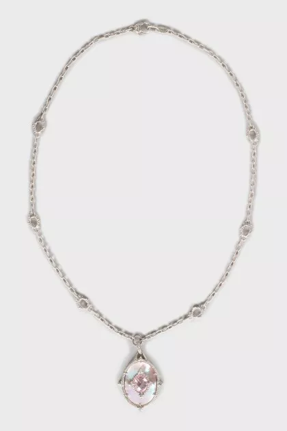 Silver set of ring and pendant