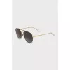 Browline sunglasses with gold temples
