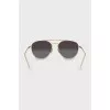 Browline sunglasses with gold temples