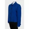 Cropped wool coat with buttons