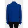 Cropped wool coat with buttons