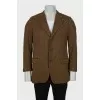Men's wool jacket in fine print