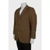 Men's wool jacket in fine print