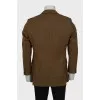 Men's wool jacket in fine print