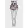 Ruffled paisley skirt