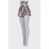 Ruffled paisley skirt