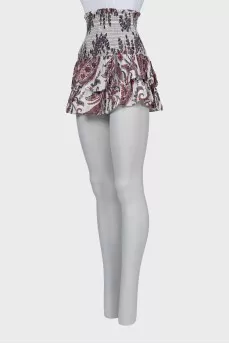 Ruffled paisley skirt