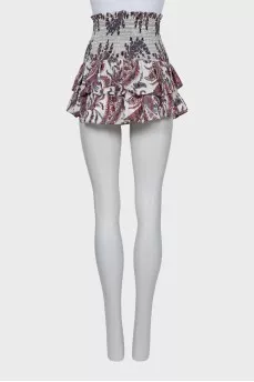 Ruffled paisley skirt