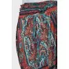 Wrap skirt in paisley print