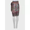 Wrap skirt in paisley print